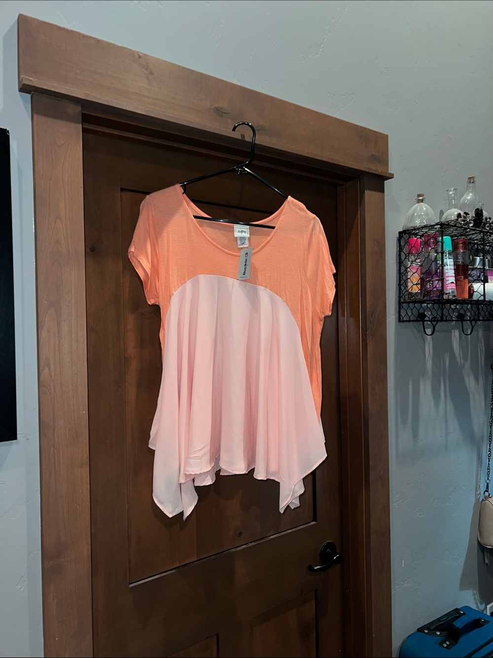 Daytrip Scoop Neck Short Sleeve Top-Coral